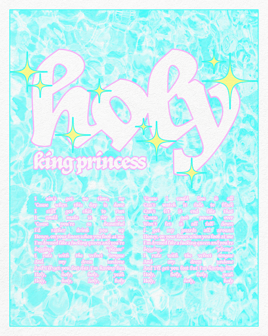 poster for the song Holy by King Princess